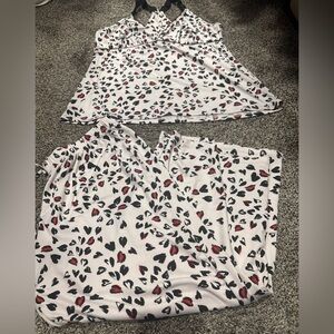 T.J.Maxx Heart Pattern Pajama Set